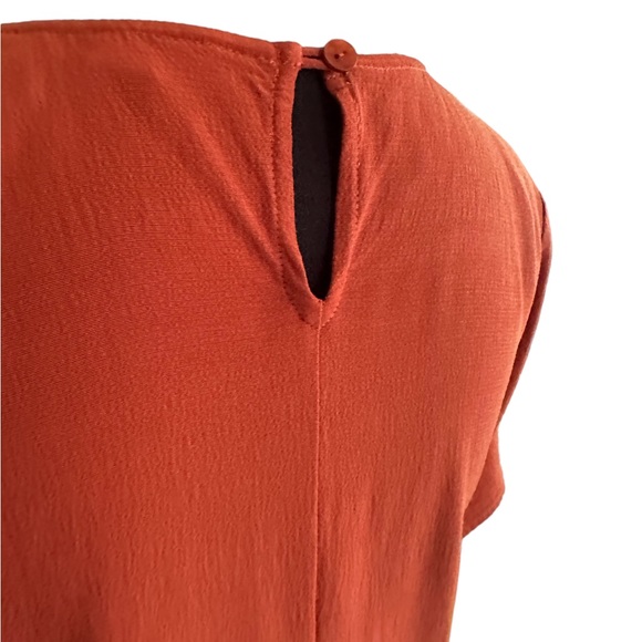 Eileen Fisher Short Sleeve Tencel Terracotta Dress Size Small - Picture 5 of 9